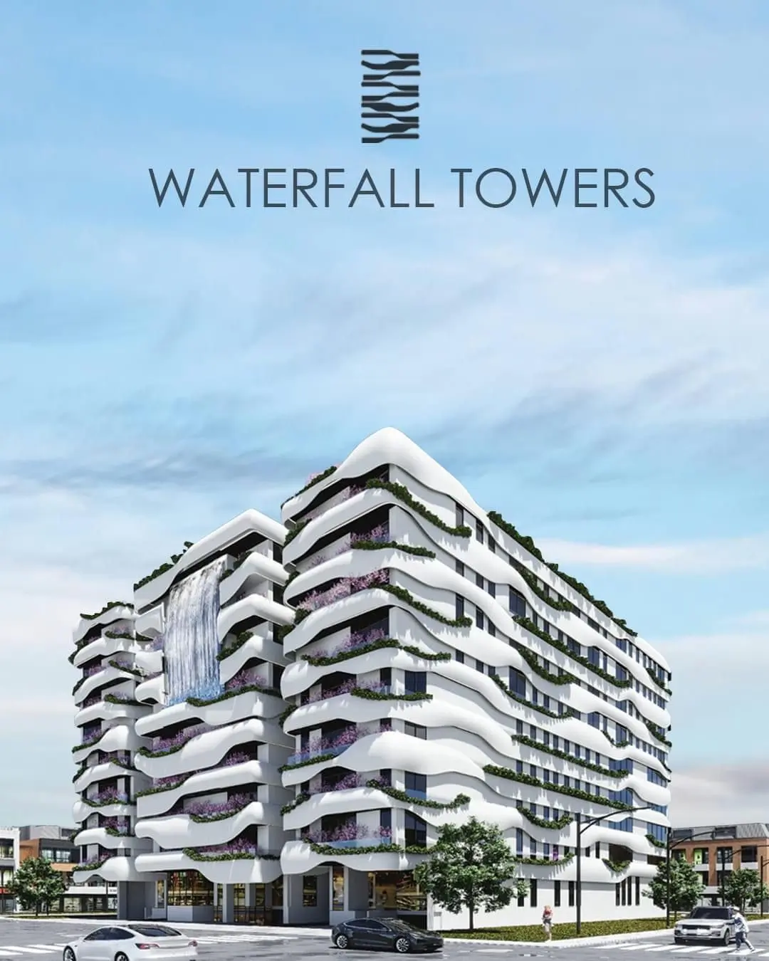 Waterfall tower